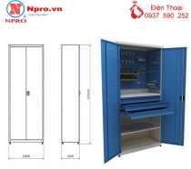 Tủ đồ nghề 3 ngăn 1 khay 2 cánh KT: 900WxD500xH1800 mm