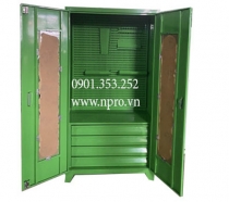 Tủ dụng cụ 2 cánh 4 ngăn sơn tĩnh điện 1.2ly