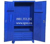 Tủ dụng cụ 2 cánh 6 ngăn KT: 1000Wx500Dx1800Hmm sơ tĩnh điện